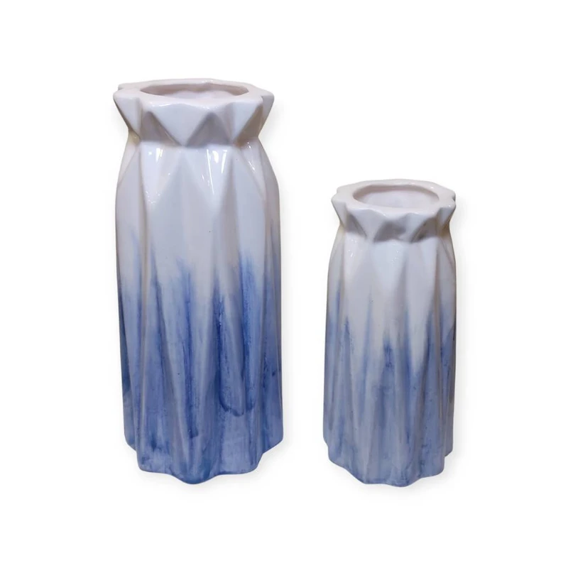 گلدان سرامیکی مدل شمسه بسته 2 عددی