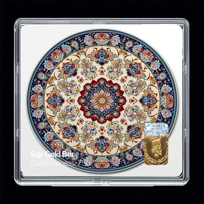 شمش طلا 18 عیار مدوپد مدل نوروز و سال نو کد SG11645