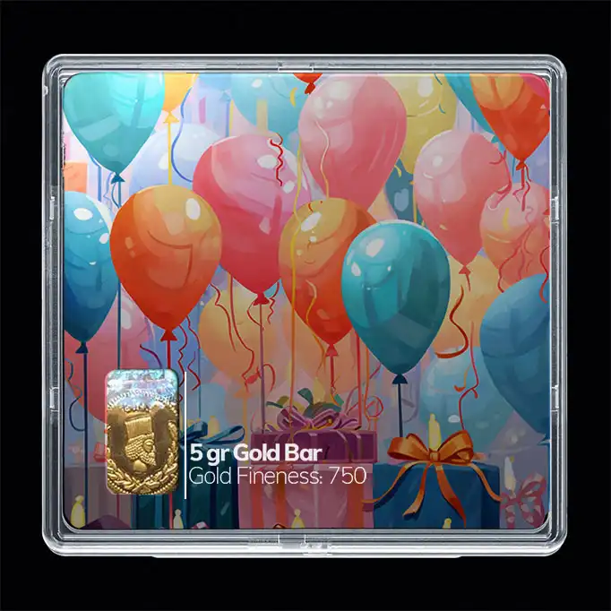 شمش طلا 18 عیار مدوپد مدل بادکنک کد SG10850