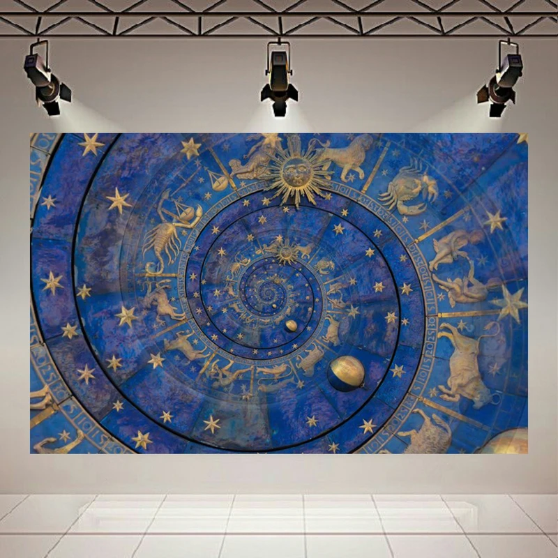 تابلو بوم طرح مخمل زودیاک مدل طالع بینی کد AR3058610