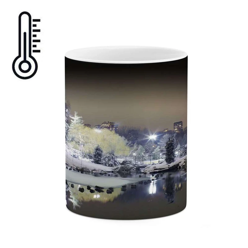 ماگ حرارتی کاکتی مدل منظره برفی کد mgh15036