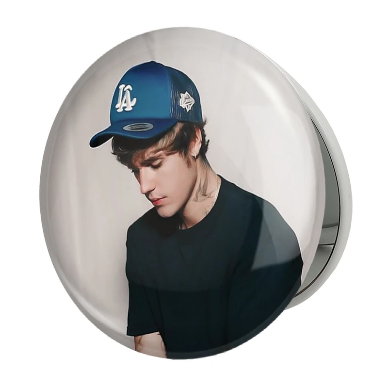 آینه جیبی خندالو طرح جاستین بیبر Justin Bieber مدل تاشو کد 19027 