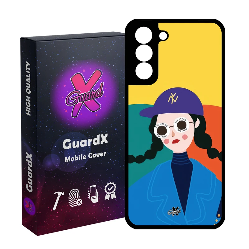 کاور گارد ایکس طرح Girl مدل Glass10629 مناسب برای گوشی موبایل سامسونگ Galaxy S21 FE