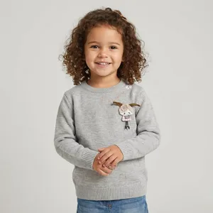 پلیور بافت دخترانه آی چیلک مدل عروسک 21077-09