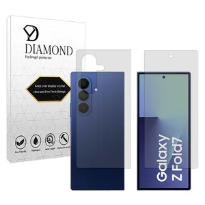 Diamond Tough model transparent screen protector suitable for Samsung Galaxy Z Fold7 mobile phone Along with the phone back protector