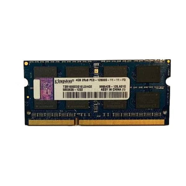 تصویر رم لپ تاپ DDR3 تک کاناله 12800s مگاهرتز CL11 کینگستون مدل PC3 ظرفیت 4 گیگابایت