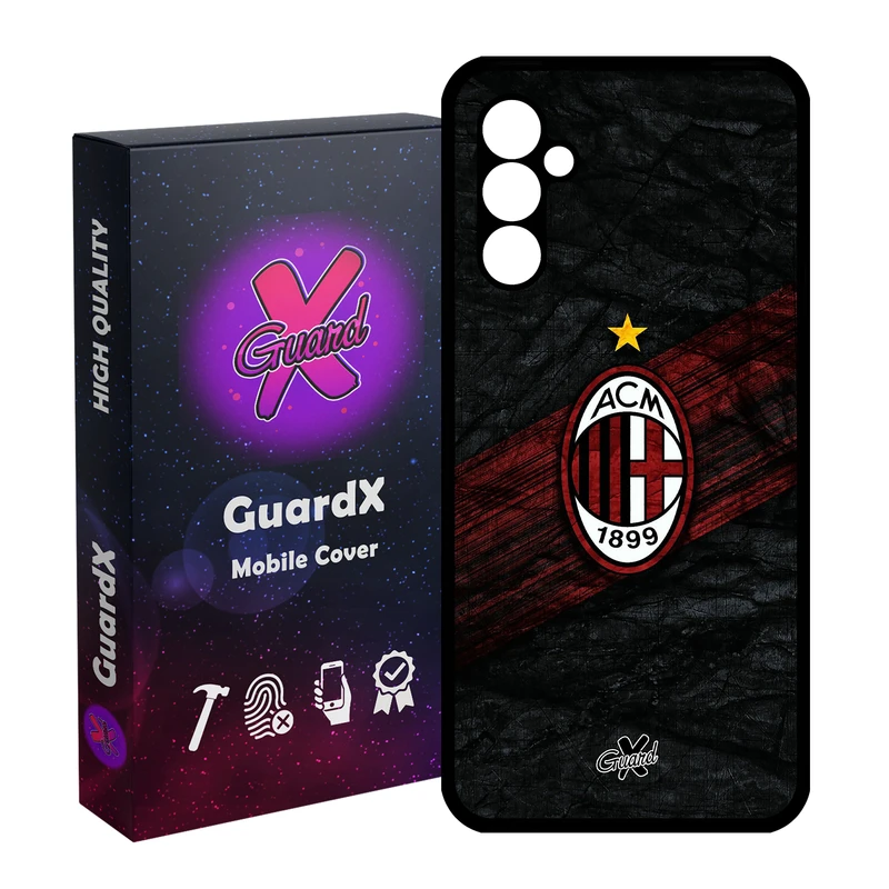 کاور گارد ایکس طرح AC Milan مدل Glass10057 مناسب برای گوشی موبایل سامسونگ Galaxy A24/A24 4G/M34 5G