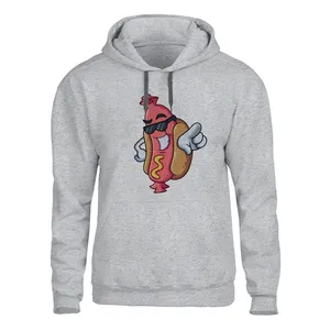 هودی مردانه مدل FOOD کد J236 رنگ طوسی