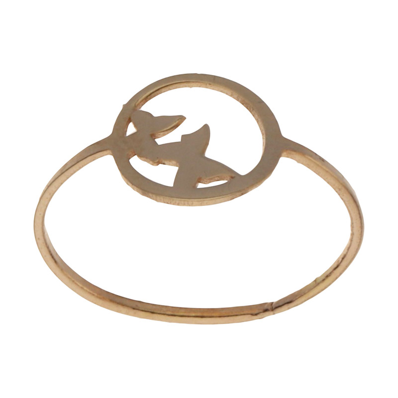 انگشتر طلا 18 عیار زنانه نیکان گلد مدل پروانه کد 88 سایز 56