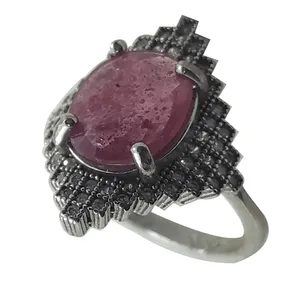 انگشتر نقره زنانه سلین کالا مدل یاقوت کد mps-13