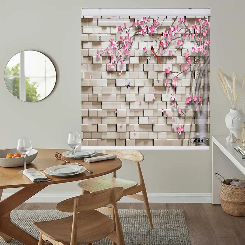 پرده زبرا زیو کد 3D1198 سایز 150x150 سانتی متر