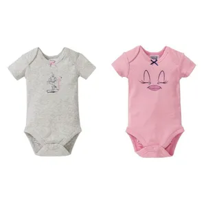 بادی آستین کوتاه نوزادی لونی تونز مدل YS001 مجموعه 2 عددی