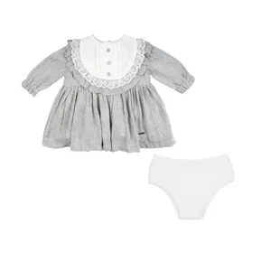 پیراهن دخترانه فیورلا مدل پیشبندی کد 25005 به همراه شورت