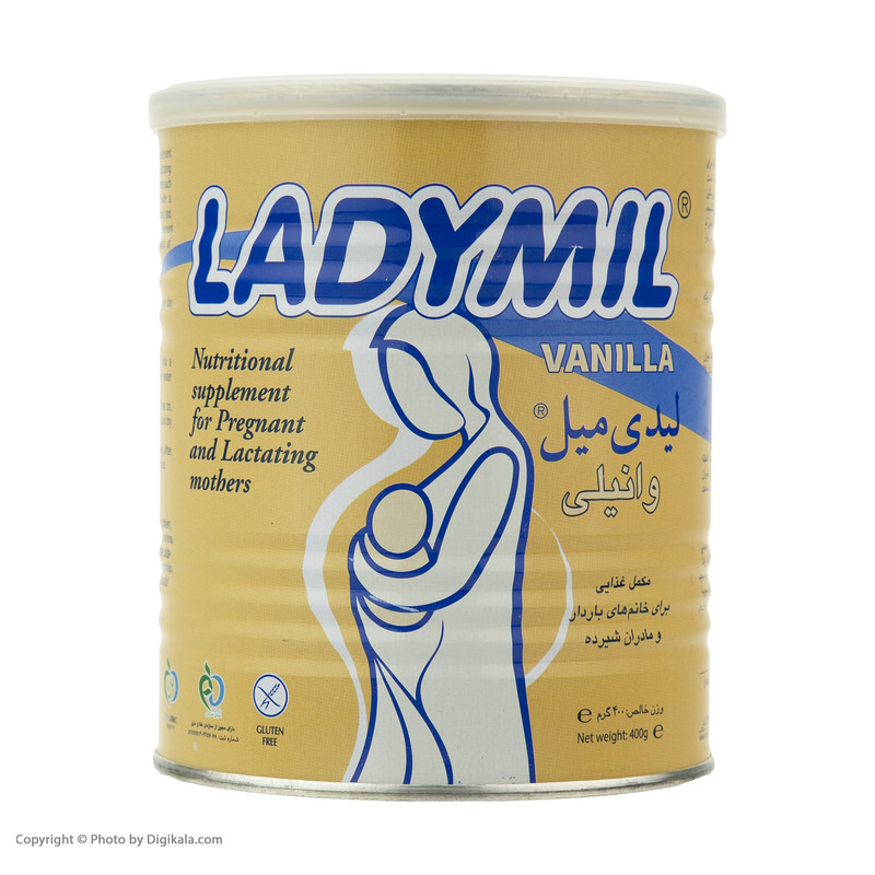مکمل غذایی مادران باردار و شیرده لیدی میل با طعم وانیل - 400 گرم