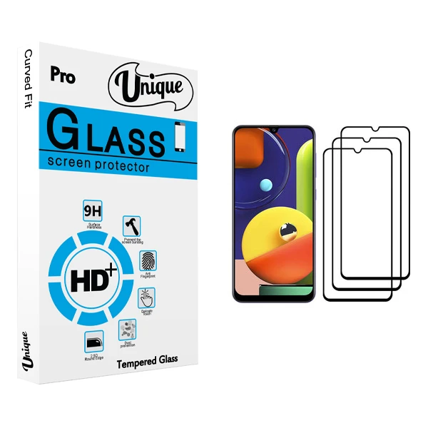 محافظ صفحه نمایش يونيک مدل +Clear مناسب برای گوشی موبایل سامسونگ Galaxy A50s بسته سه عددی