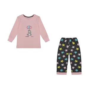 ست تی شرت آستین بلند و شلوار دخترانه ناربن مدل 1521443-84