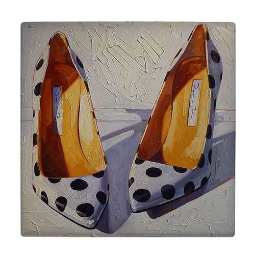 زیر لیوانی  طرح نقاشی کفش های مجلسی کد    6229673_5832