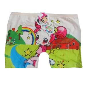 شورت دخترانه مدل دختر و رنگین کمان رنگ کرم