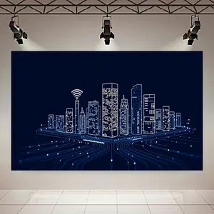 تابلو بوم طرح مخمل شهر مدل ارتباطات کد PD130593