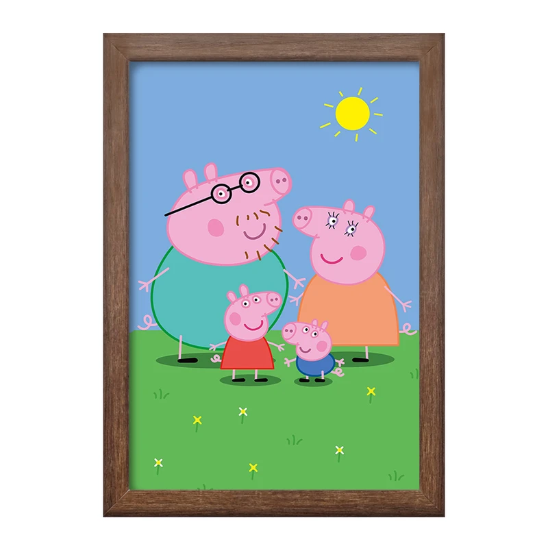 تابلو خندالو طرح خانواده پپا پیگ انیمیشن پپا پیگ Peppa pig  کد 22070