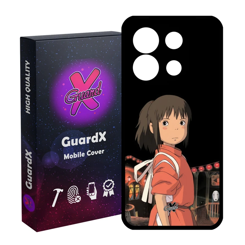 کاور گارد ایکس طرح Spirited Away Anime مدل Glass10574 مناسب برای گوشی موبایل شیائومی Redmi Note 13 5G