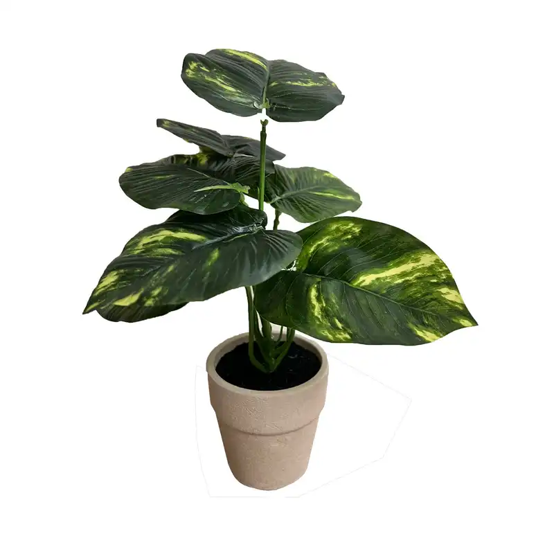 گلدان به همراه گل مصنوعی مدل پتوس 2