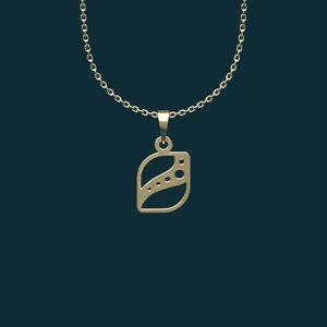 گردنبند طلا 18 عیار زنانه مدوپد مدل هندسی کد AA2-1-1084