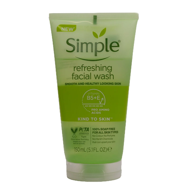 ژل شست‌وشوی صورت سیمپل مدل Refreshing حجم 150 میلی‌لیتر