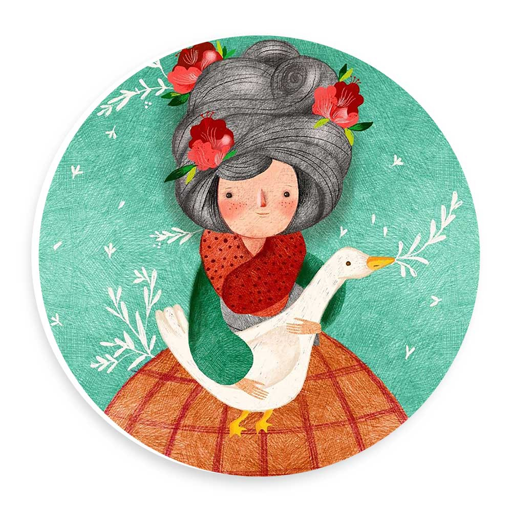 دیوارکوب طرح بانو وغاز مدل wtb229