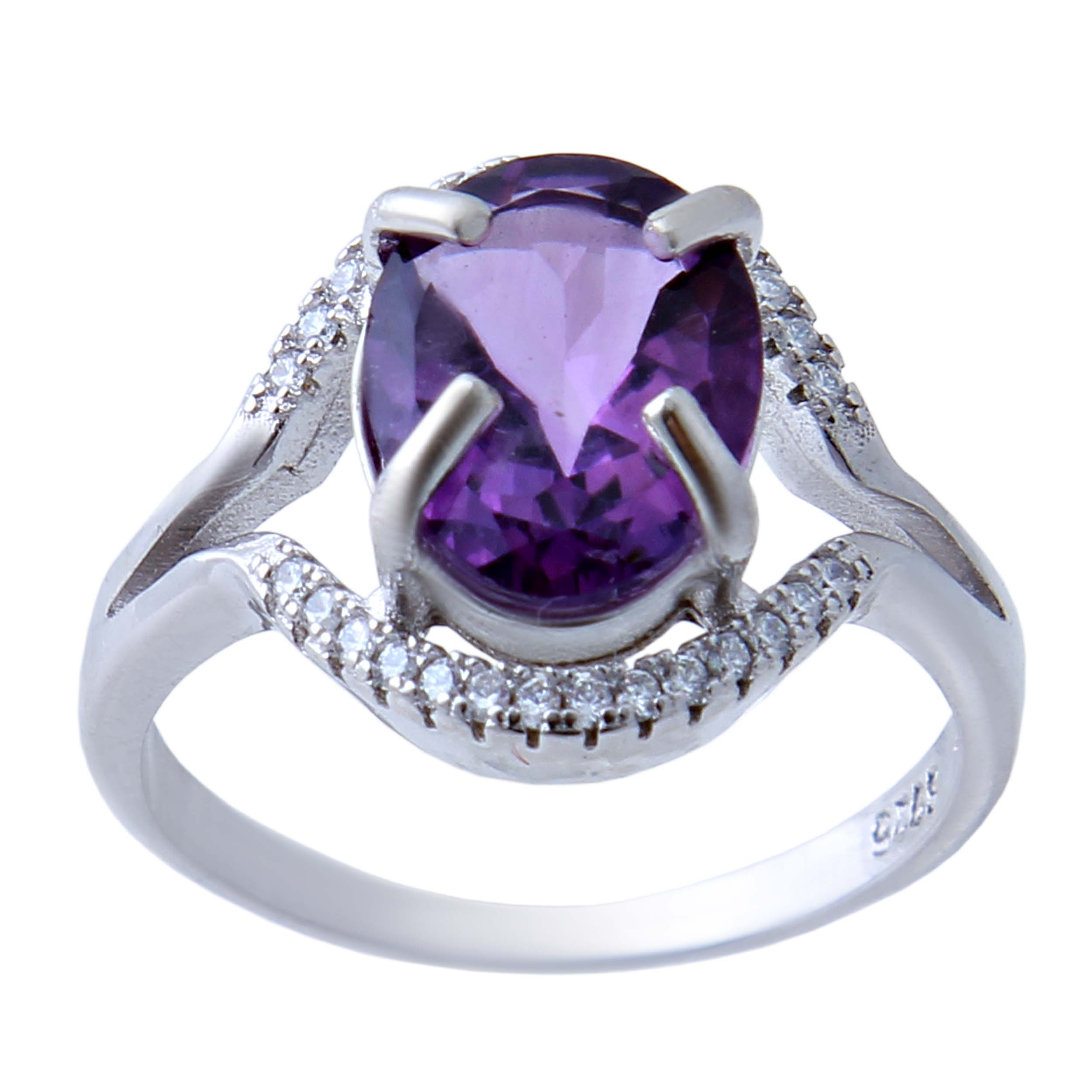 انگشتر نقره زنانه بازرگانی میلادی کد AWR-487