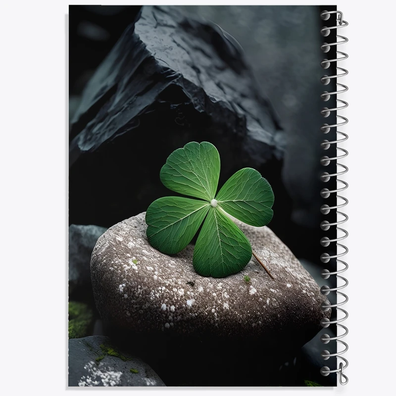 دفتر شطرنجی 50 برگ خندالو مدل گیاه شبدر کد F1368