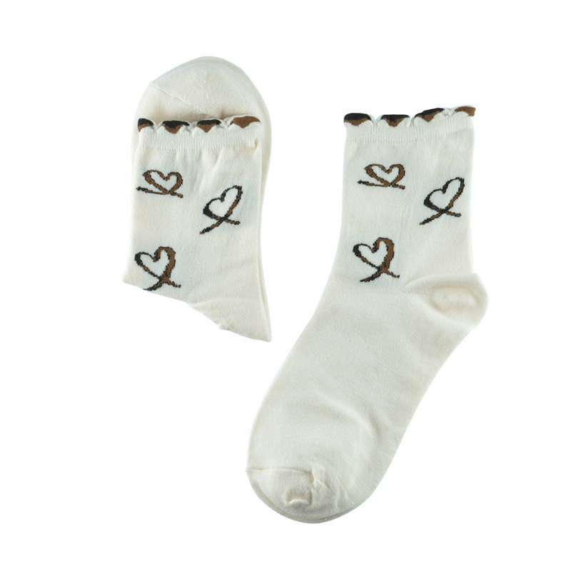 جوراب ساق بلند زنانه مدل قلب