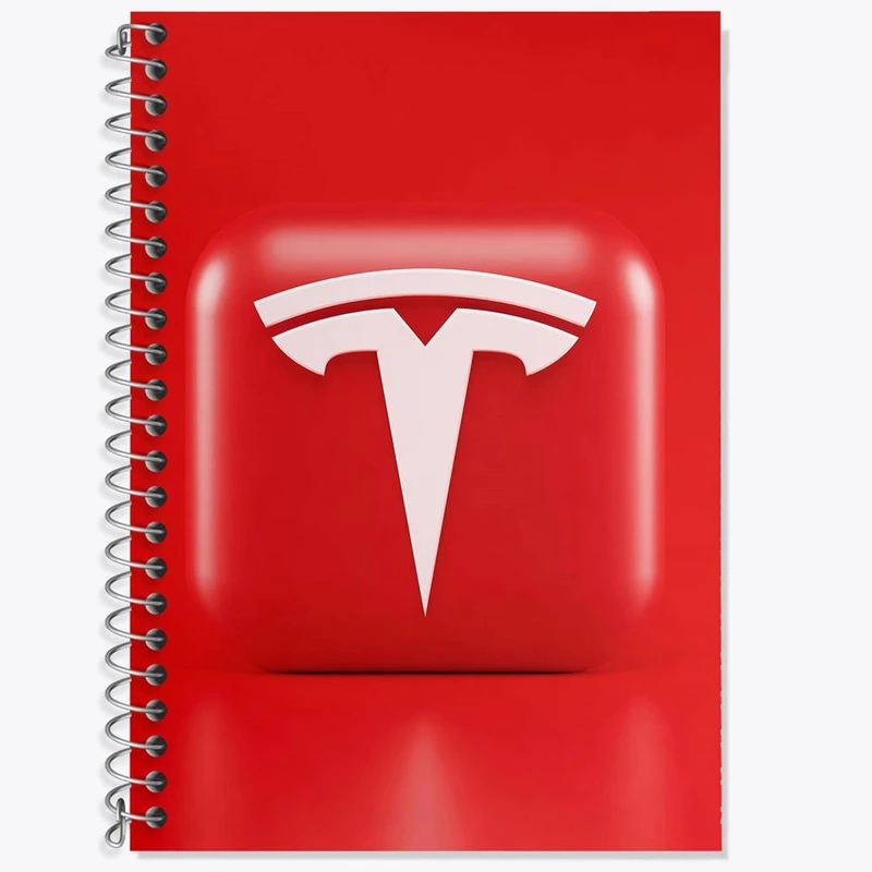 دفتر زبان 50 برگ خندالو مدل سه خط طرح تسلا tesla کد 30708