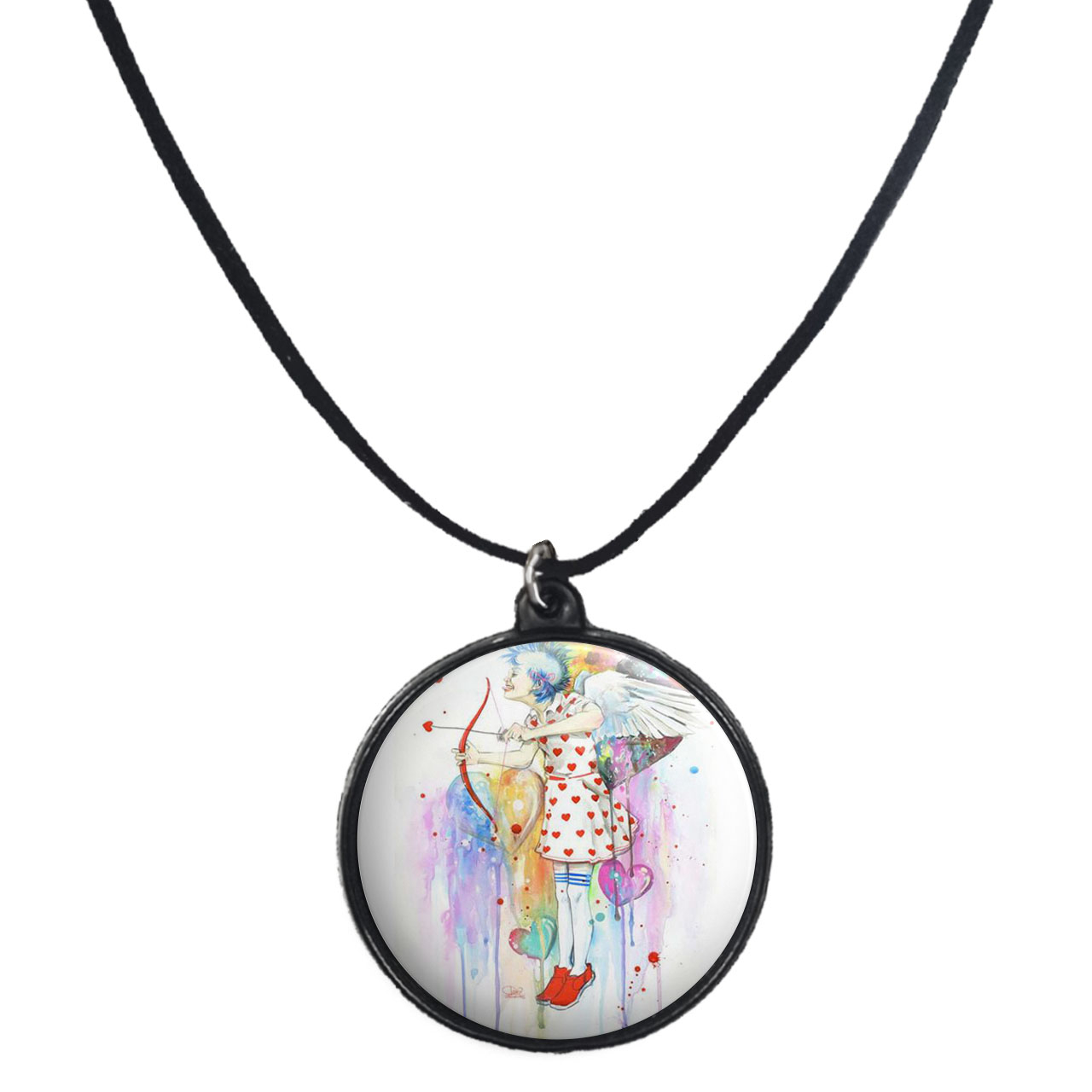 گردنبند پرمانه طرح دخترونه کد pmb.4404 مدل دو طرفه