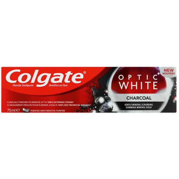 خمیر دندان کلگیت سری Optic White مدل CHARCOAL حجم 75 میلی لیتر خمیر دندان کلگیت سری Optic White مدل CHARCOAL حجم 75 میلی لیتر