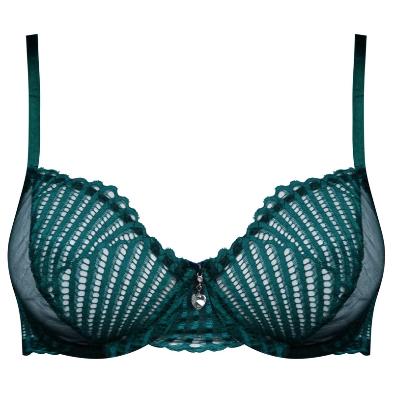 ست شورت و سوتین زنانه میسا مدل فنردار گیپوری کد 4735-6115 رنگ کله غازی