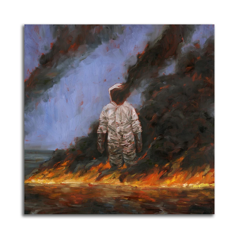 تابلو شاسی مدل نقاشی تلفیقی آتش سوزی کد 0328