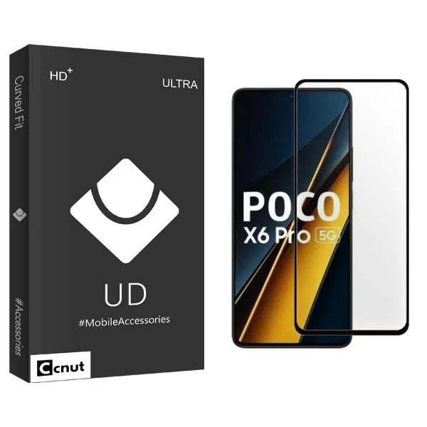 محافظ صفحه نمایش شیشه ای کوکونات مدل UDB مناسب برای گوشی موبایل شیائومی Poco X6 Pro