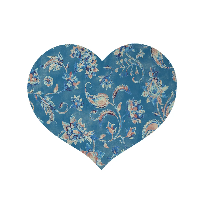 پادری مدل قلب طرح گل کد 5391 سایز 90x90 سانتی متر 