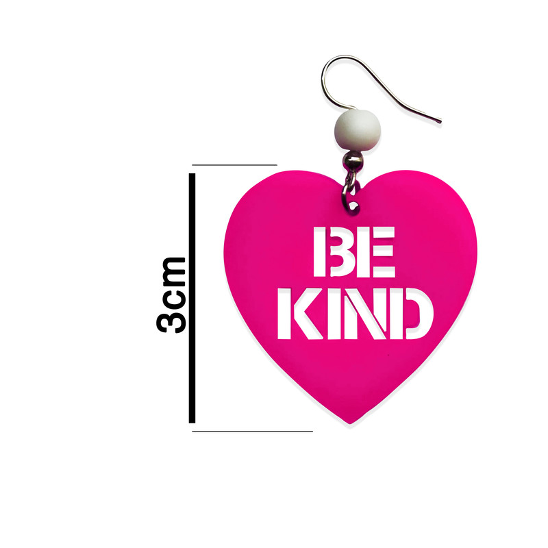 گوشواره زنانه طرح Be Kind کد E-01 گوشواره زنانه طرح Be Kind کد E-01