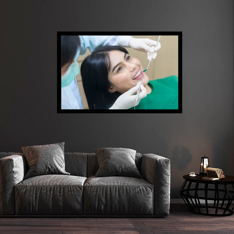 تابلو بکلیت طرح کار دندانپزشکی مدل DY1358 فریم مشکی