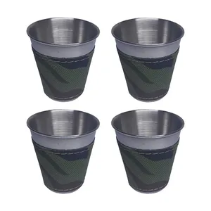 استکان مدل کیف دار طرح چریکی مجموعه 4 عددی