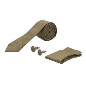 ست کراوات و دستمال جیب و دکمه سردست مردانه مدل 04