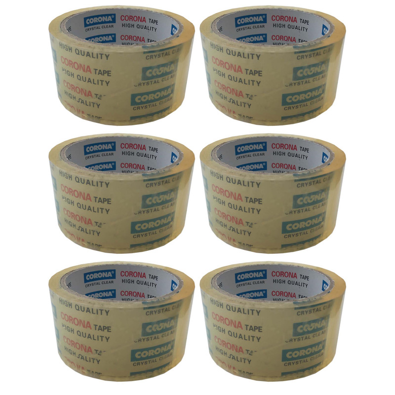 چسب پهن کرونا مدل 50mic عرض 4.8 سانتی متر بسته 18 عددی