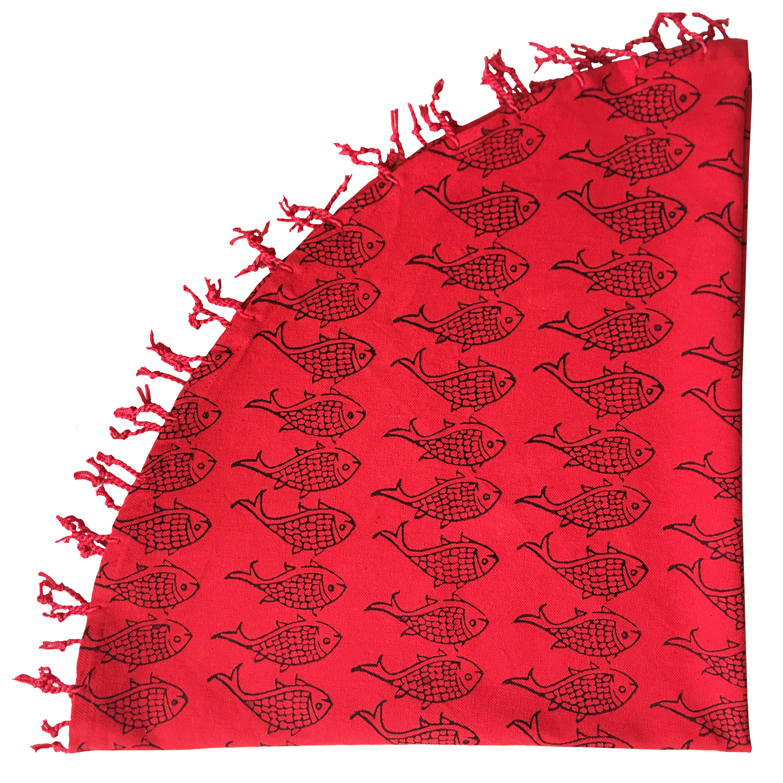 رومیزی چاپ دستی مدل ماهی