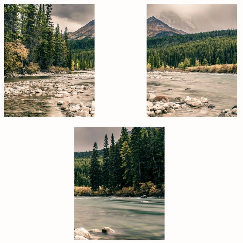 پوستر مدل مستر رودخانه جنگل-چاپ طبیعت مجموعه 3 عددی