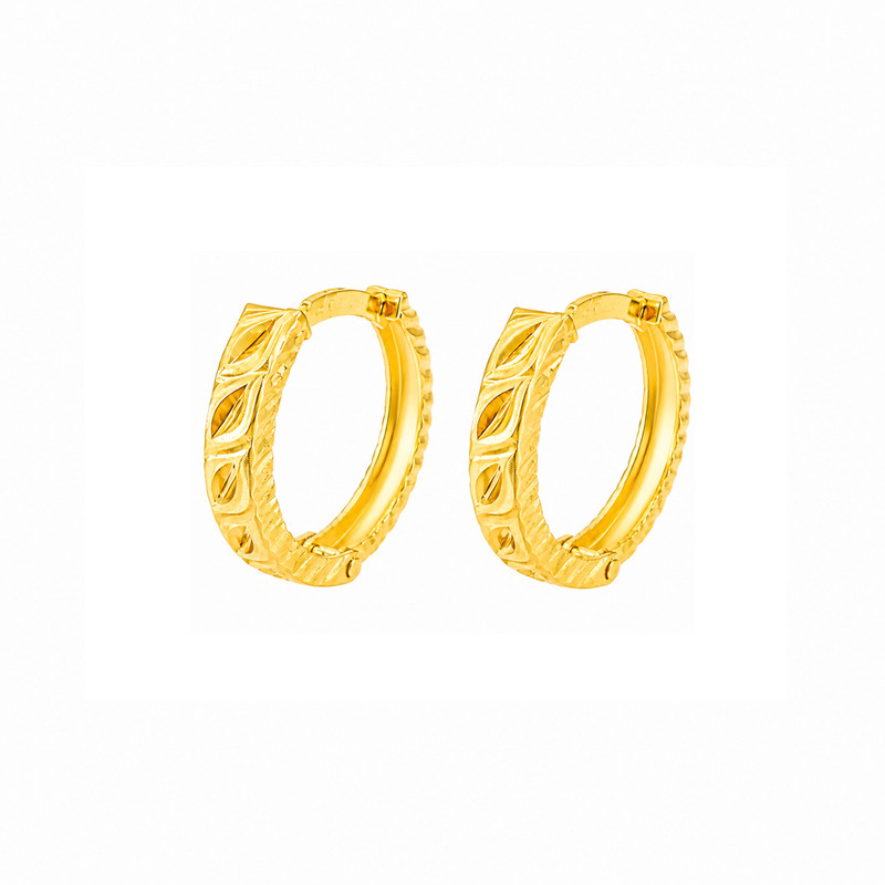گوشواره کلیپسی طلا 18 عیار زنانه مان گالری مدل تراش کد EA01-0034800