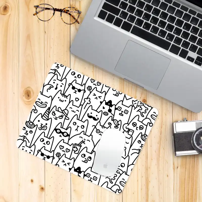 ماوس پد طرح گربه فانتزی مدل W338