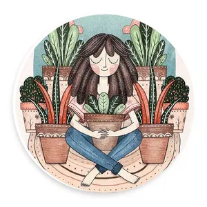  دیوارکوب طرح دختر و گلدان هامدل wtb737