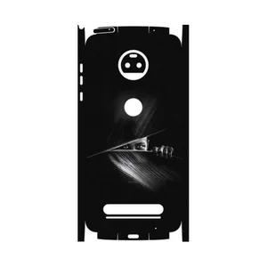 MAHOOT Black Portrait-FullSkin Cover Sticker for Motorola Moto Z2 Force